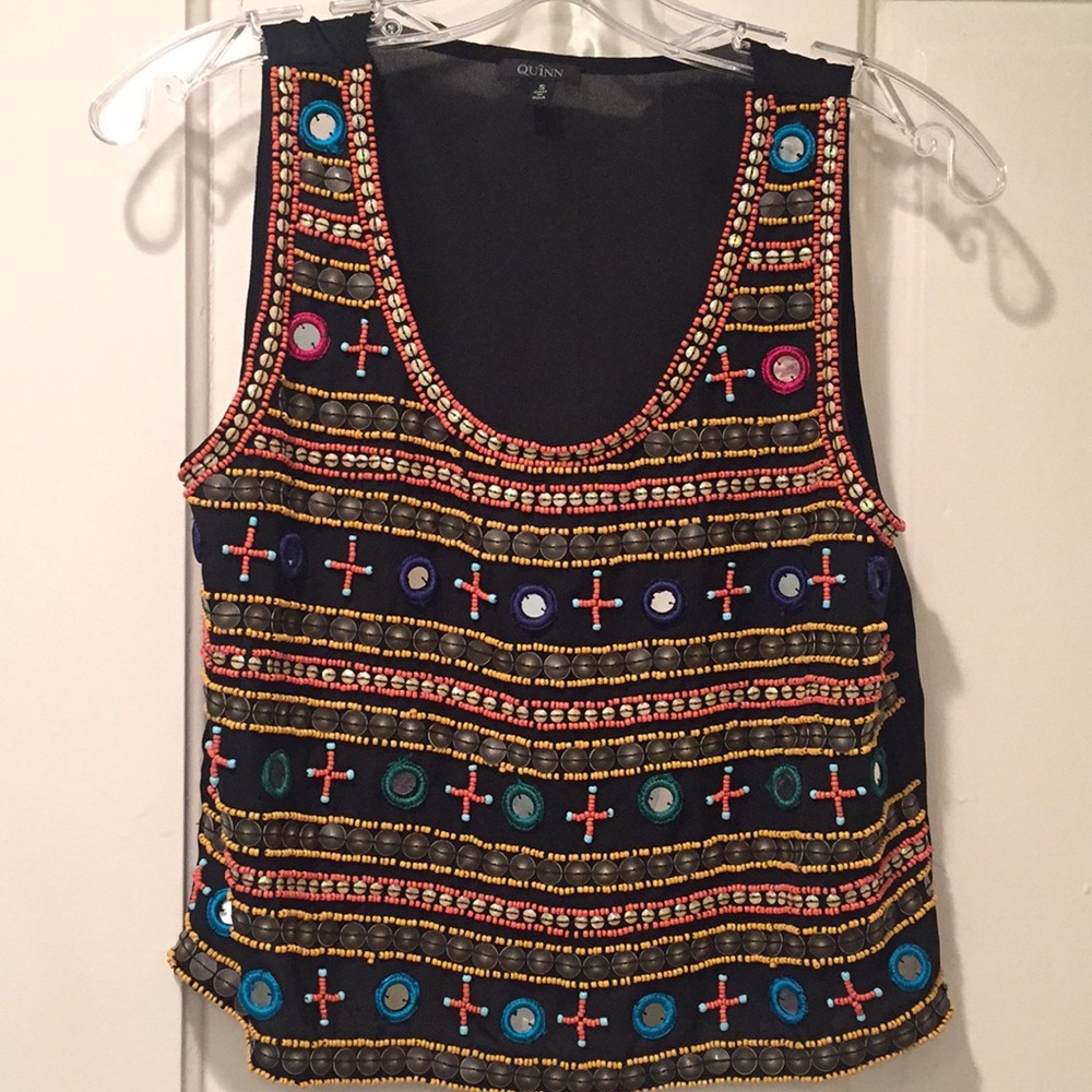 NWOT Beaded crop ✨